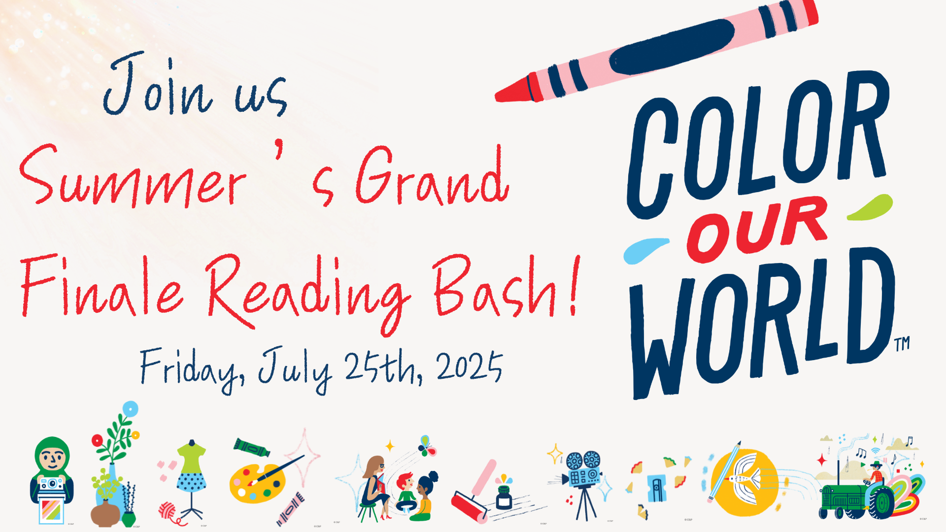 Join us: Summer's Grand Finale Reading Bash! Friday, July 25th.